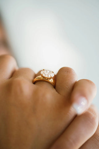 1.0-3.0 CT Oval Lab Grown Diamond Solitaire Engagement Ring