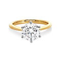 1.0 -2.55 CT Round Lab Grown  Diamond Solitaire Engagement Ring