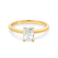 1.0 -3.0 CT Radiant Lab Grown Diamond Solitaire Engagement Ring