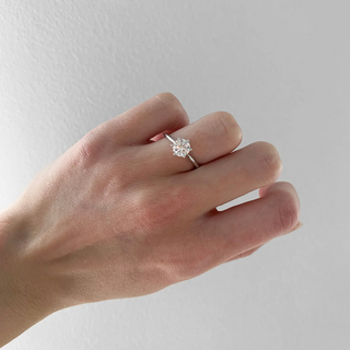 1.01-3.0 CT Round Lab Grown Diamond Solitaire Engagement Ring