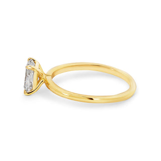 1.0 -3.0 CT Radiant Lab Grown  Diamond Solitaire  Engagement Ring