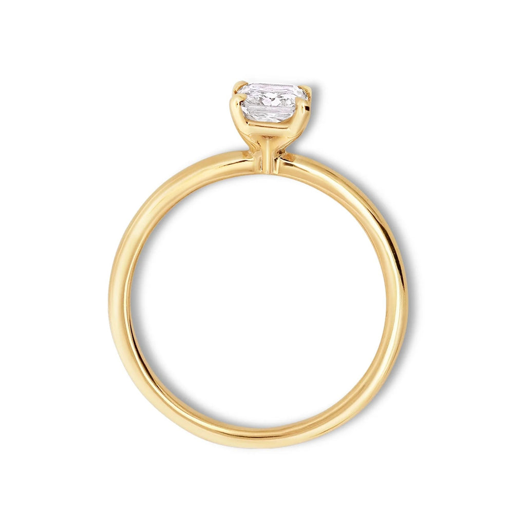 1.0 -3.0 CT Radiant Lab Grown Diamond Solitaire Engagement Ring