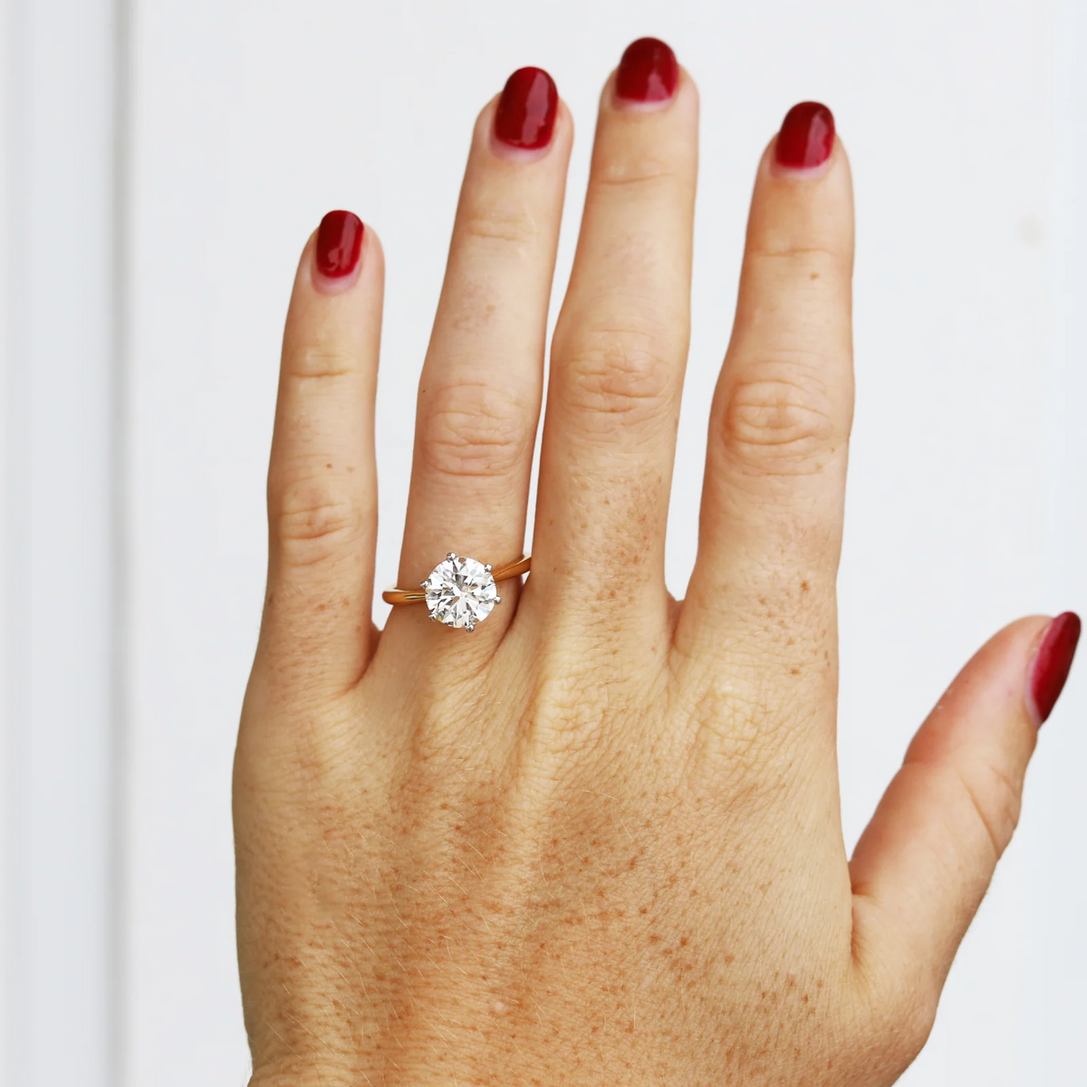 1.0 -2.55 CT Round Lab Grown  Diamond Solitaire Engagement Ring