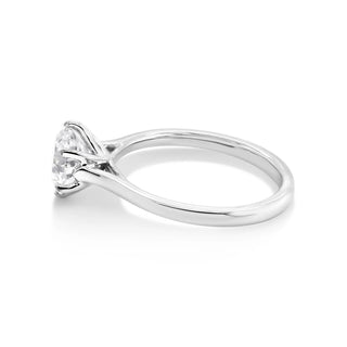 1.0 -2.55 CT Round Lab Grown  Diamond Solitaire  Engagement Ring