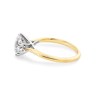 1.0 -2.55 CT Round Lab Grown  Diamond Solitaire  Engagement Ring