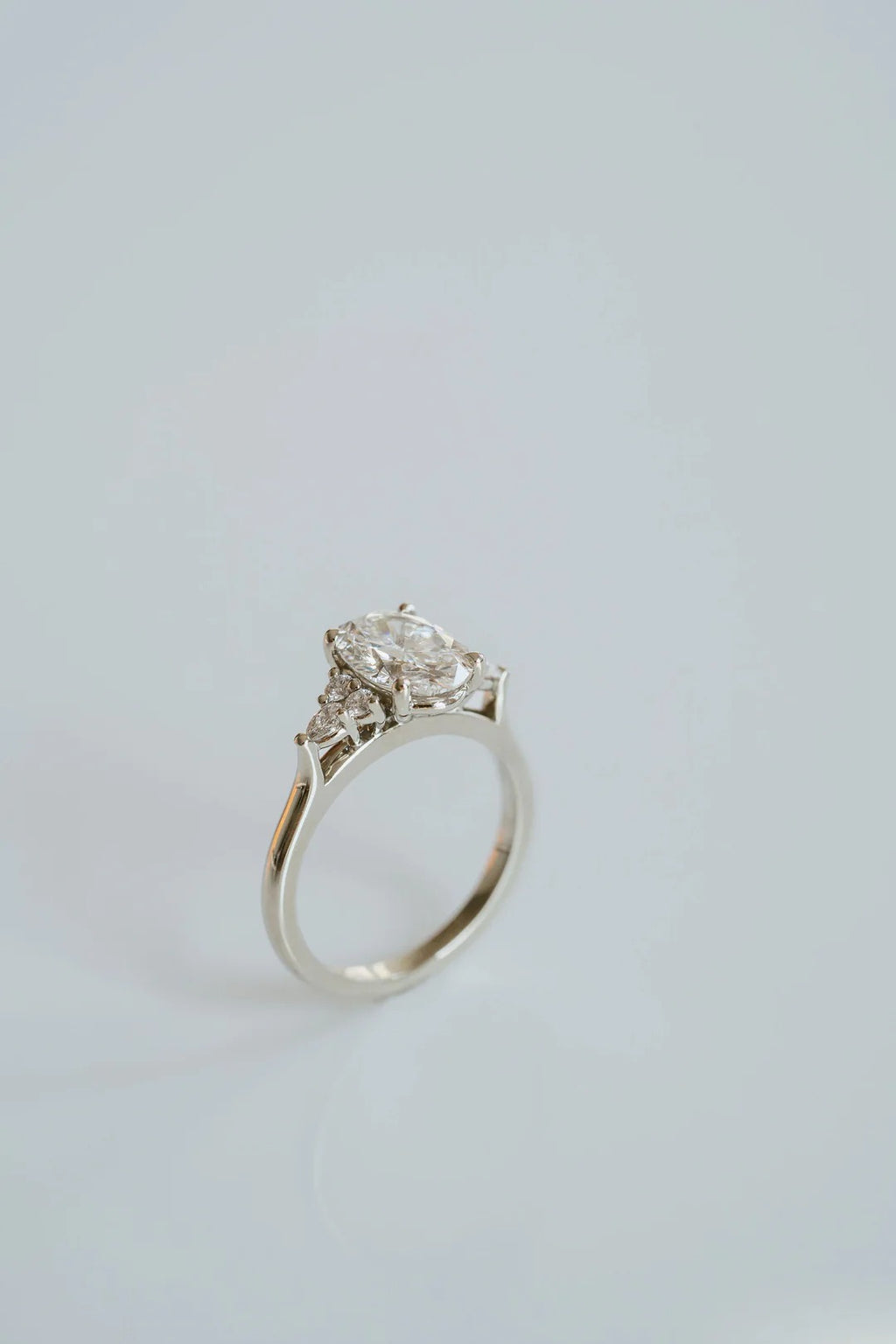 1.0 - 2.0 CT Oval Lab Grown Diamond Cluster Engagement Ring (Copy)
