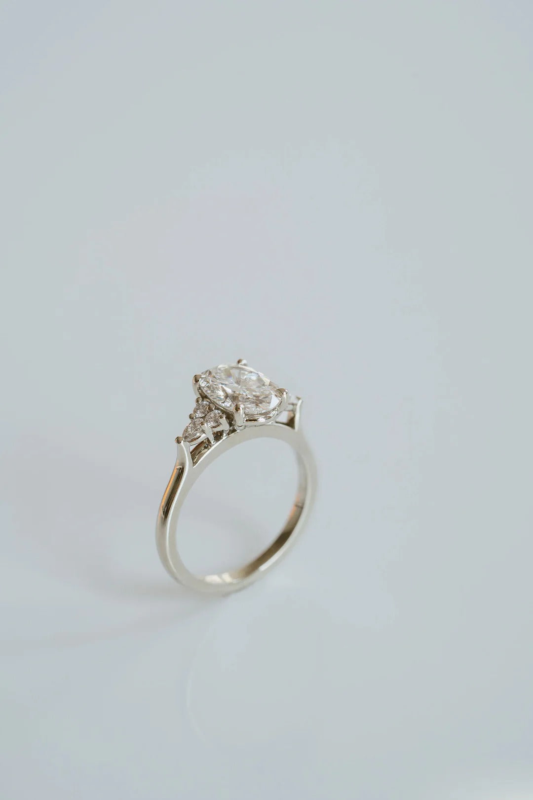 1.0 - 2.0 CT Oval Lab Grown Diamond Cluster Engagement Ring (Copy)