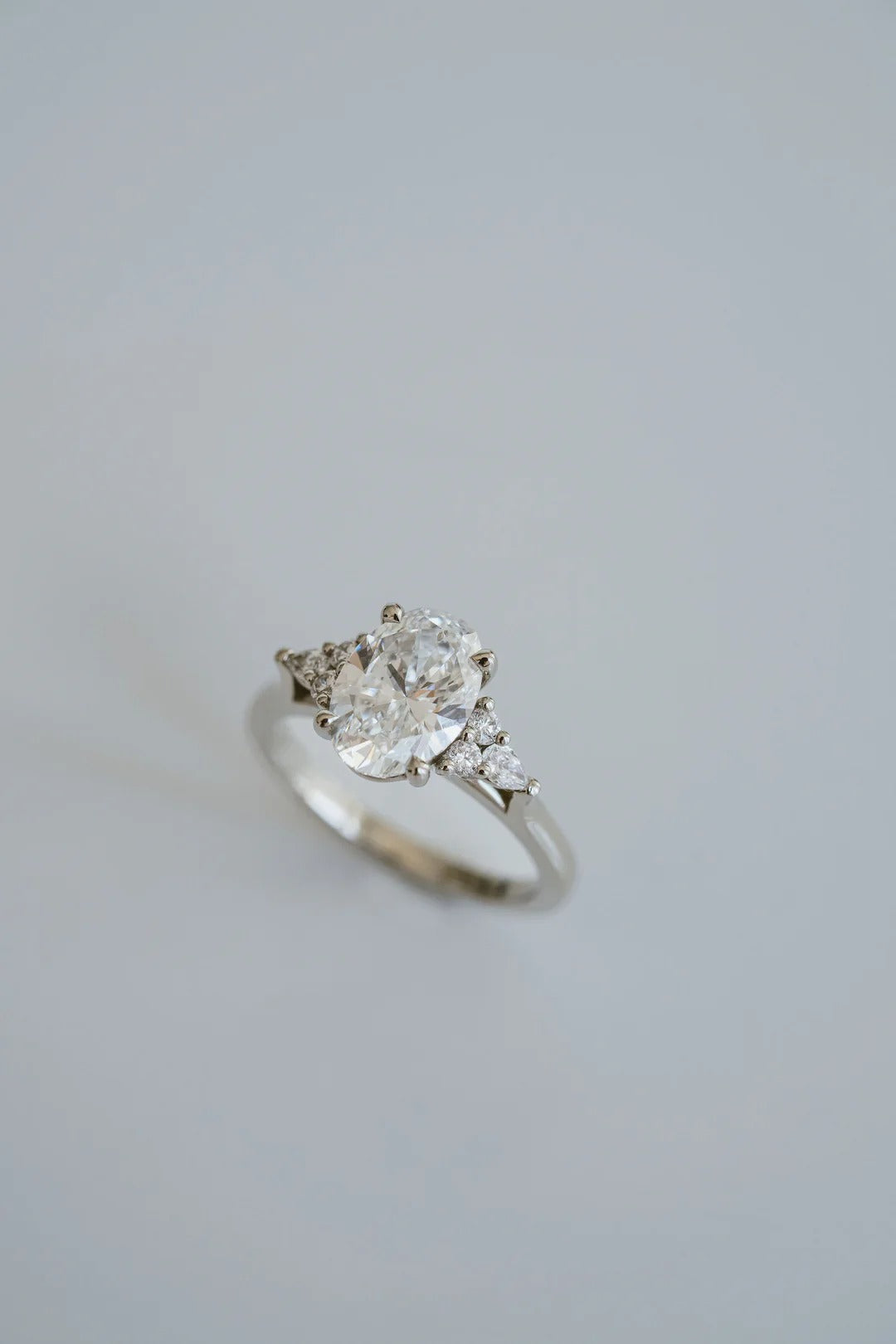 1.0 - 2.0 CT Oval Lab Grown Diamond Cluster Engagement Ring (Copy)