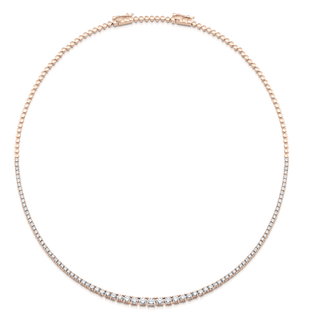 3.17 TCW Round Moissanite Diamond Choker Necklace - violetjewels