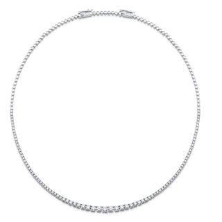 3.17 TCW Round Moissanite Diamond Choker Necklace - violetjewels