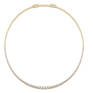 3.17 TCW Round Moissanite Diamond Choker Necklace - violetjewels