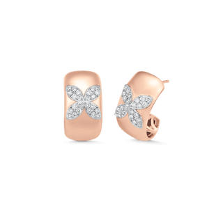 0.73 TCW Round Moissanite Diamond Petite Earrings - violetjewels