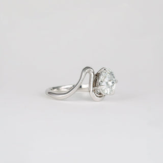 1.70- 3.50 CT Oval Lab Diamond Unique Bridal Ring Set