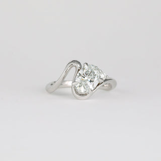 1.70- 3.50 CT Oval Lab Diamond Unique Bridal Ring Set