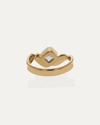 1.53 CT Asscher CVD Diamond Unique Engagement Ring