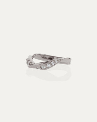 0.40 TCW Round Diamond Twisted Wedding Band