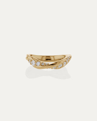 0.40 TCW Round Diamond Twisted Wedding Band
