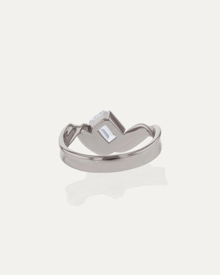 1.01 CT Emerald CVD Diamond Unique Engagement Ring