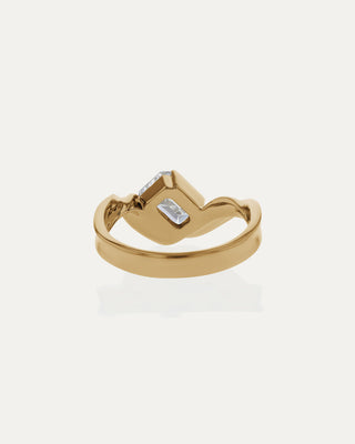 1.01 CT Emerald CVD Diamond Unique Engagement Ring