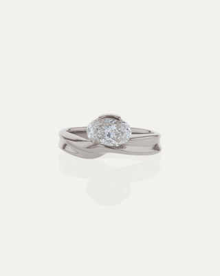 1.03 CT Oval CVD Diamond Unique Style Engagement Ring