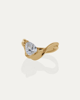 1.03 CT Pear CVD Diamond Unique Style Engagement Ring