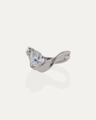 1.03 CT Pear CVD Diamond Unique Style Engagement Ring