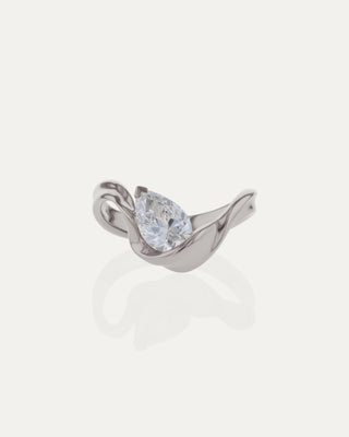 1.03 CT Pear CVD Diamond Unique Style Engagement Ring