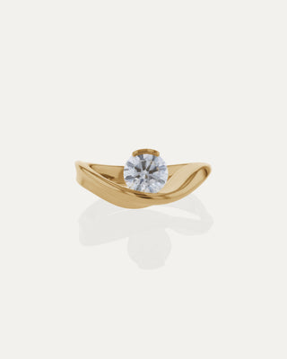 1.01 CT Round CVD Diamond Unique Style Engagement Ring