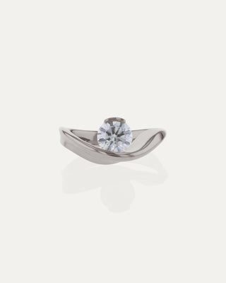 1.01 CT Round CVD Diamond Unique Style Engagement Ring