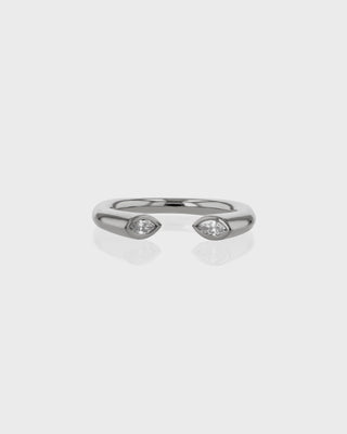 0.20 TCW Marquise EF- VVS Diamond Open Wedding Band