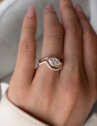 1.0 CT - 2.0 CT  Marquise Solitaire Setting Diamond Bridal Set
