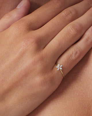 0.45 TCW Marquise CVD Diamond Minimalist Ring