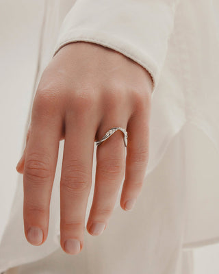 0.315 TCW Round  Lab Grown Diamond Twisted Wedding Band