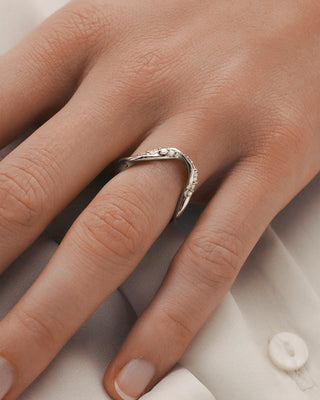 0.315 TCW Round  Lab Grown Diamond Twisted Wedding Band