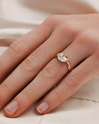 1.03 CT Marquise CVD Diamond Unique Style Engagement Ring