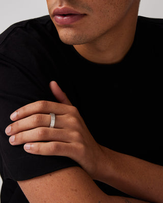 0.80 CT Baguette Cut Wedding Band For Men