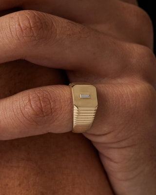 0.80 CT Baguette Cut Wedding Band For Men