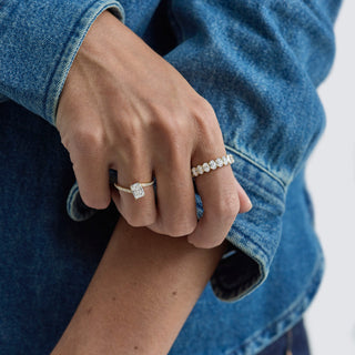 4.0 TCW Oval Diamond Eternity Wedding Band