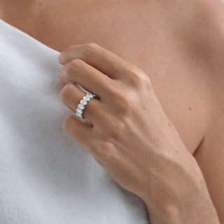 3.0 TCW Oval Diamond Eternity Wedding Band