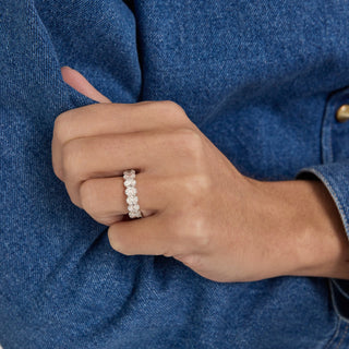 3.0 TCW Oval Diamond Eternity Wedding Band