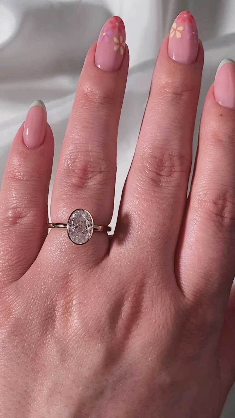 Oval Diamond Brilliance Bezel Solitaire Engagement Ring