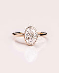 Oval Diamond Brilliance Bezel Solitaire Engagement Ring