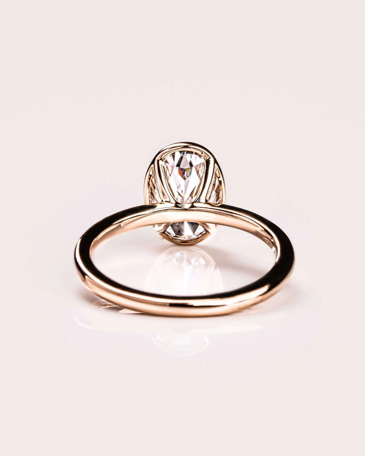 Oval Diamond Brilliance Bezel Solitaire Engagement Ring