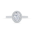 Oval Diamond Brilliant Halo Pavé Engagement Ring