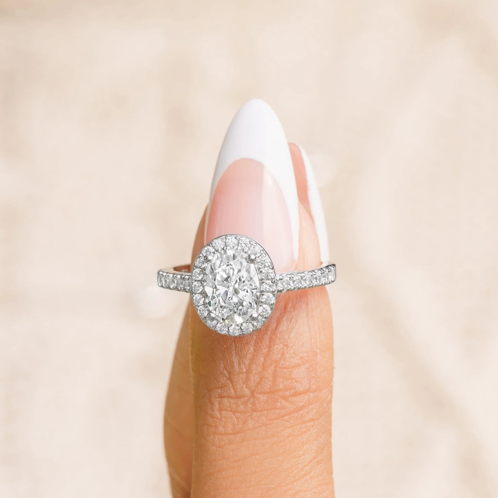 Oval Diamond Brilliant Halo Pavé Engagement Ring