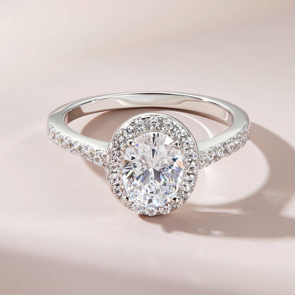 Oval Diamond Brilliant Halo Pavé Engagement Ring