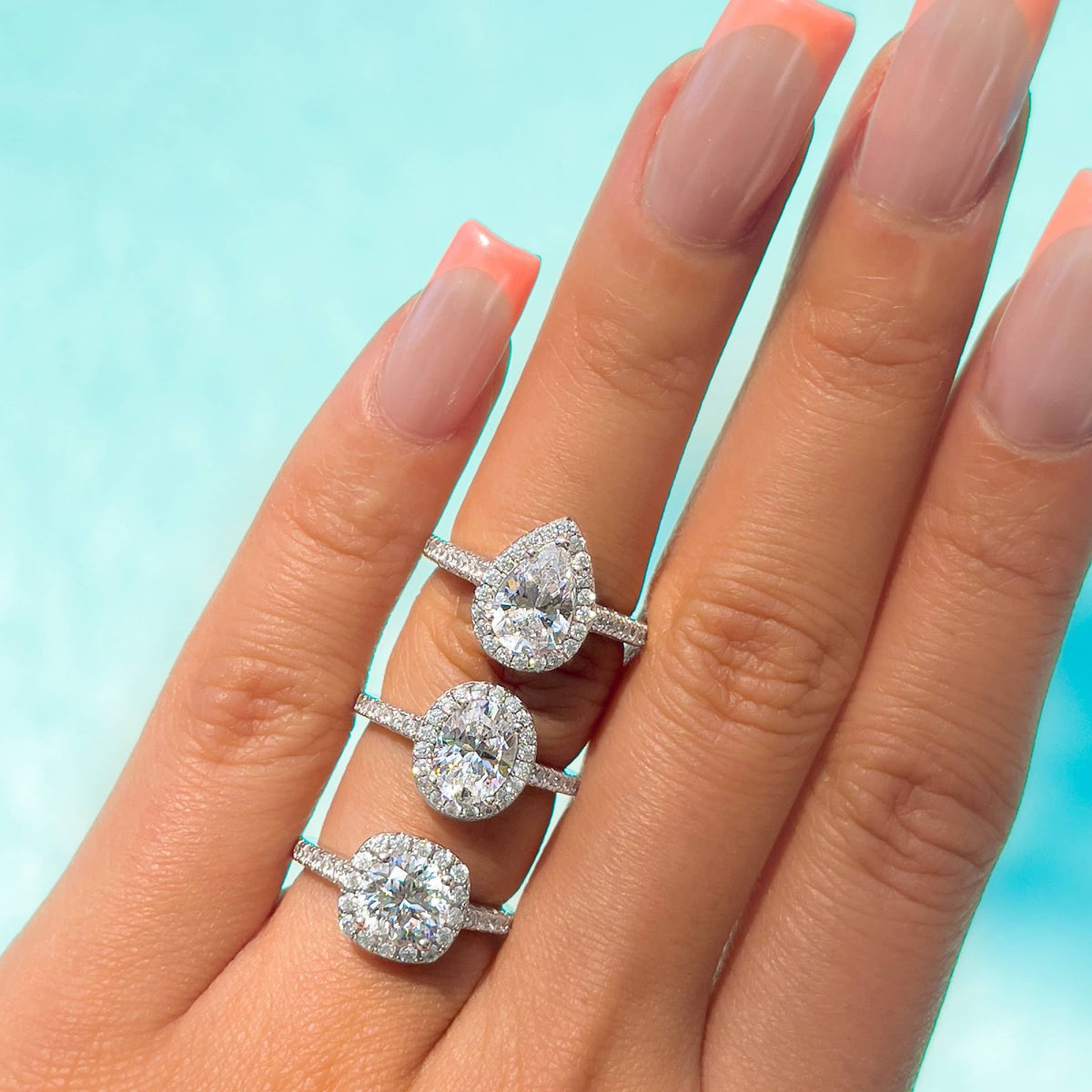 Oval Diamond Brilliant Halo Pavé Engagement Ring