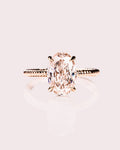 Oval Diamond Classic Hidden Halo Engagement Ring