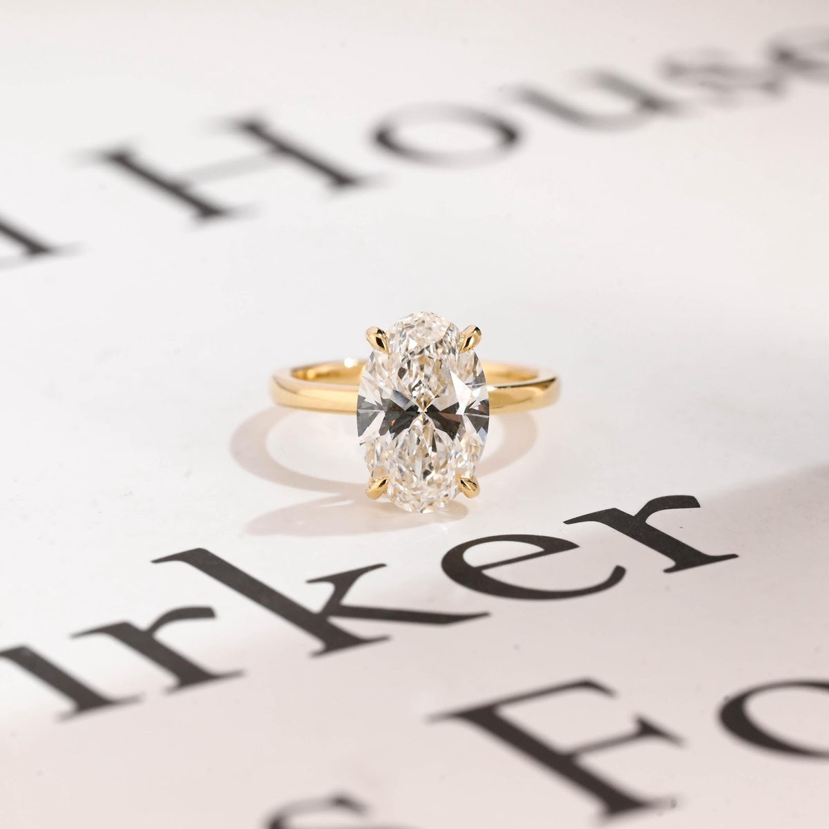 Oval Diamond Delicate Hidden Halo Engagement Ring