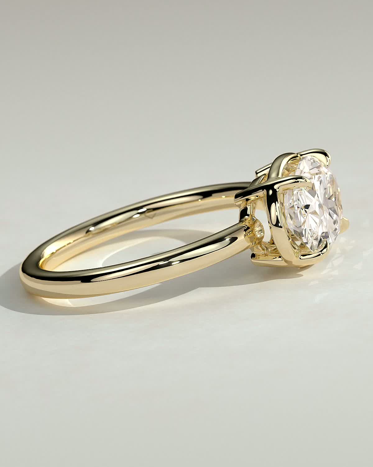 Oval Diamond East West Bezel Frame Engagement Ring